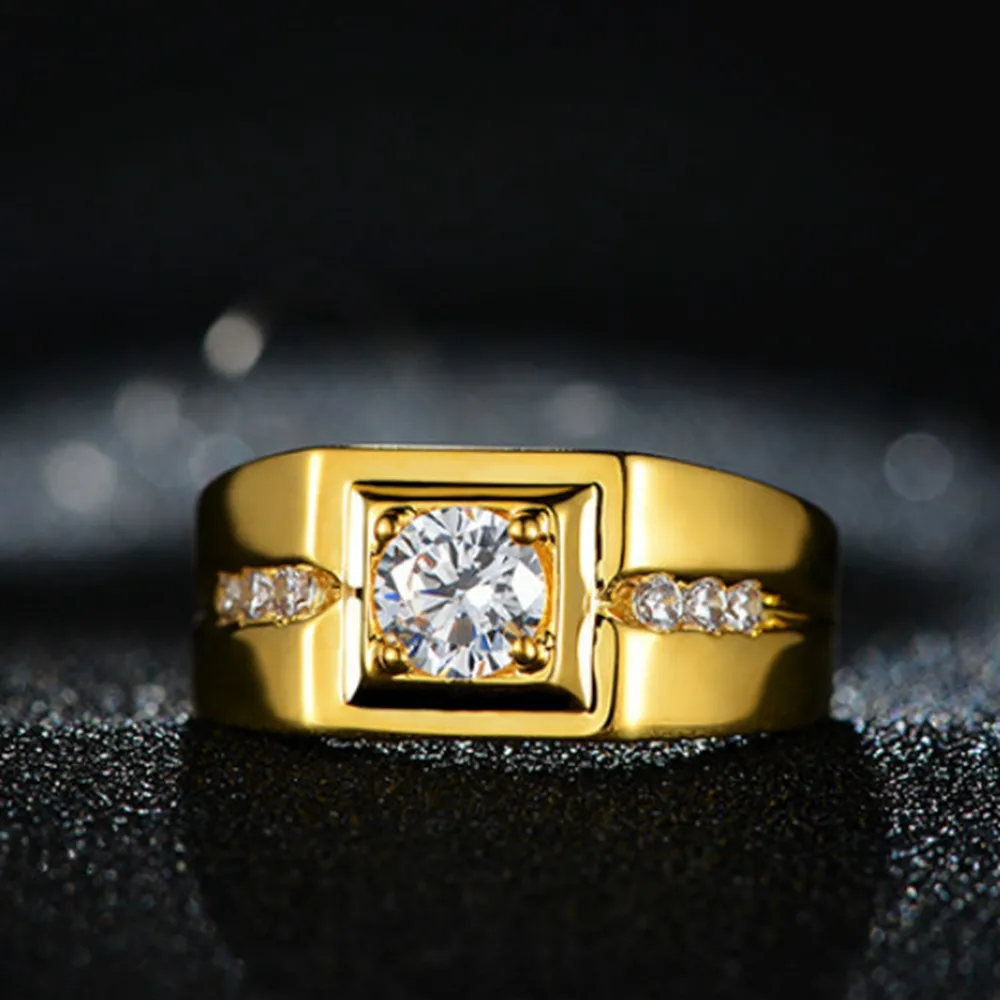 10st mode zirkonringar män dominerande ring förlovning födelsedagsfest för mäns smycken gåvor storlek 7-13 g-922739