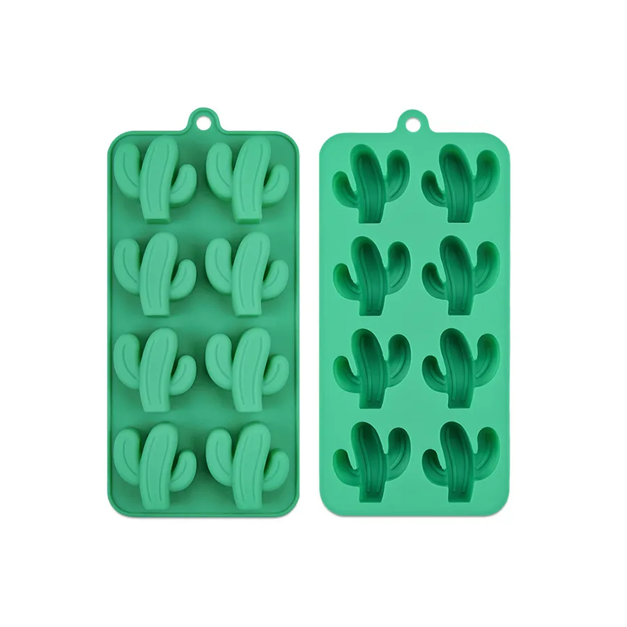 15 Holes Cherry Flamingo Candy Molds With 10 Holes Maple Leaf Chocolate Mold With 8 Holes Cactus Silicone Chocolate Mold Set217A