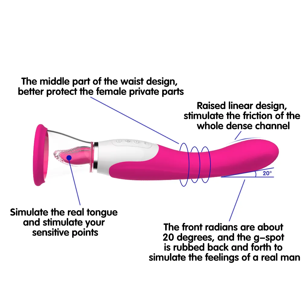 vibratore con lingua di aspirazione succionador clitoride riscaldamento capezzolo lingua stimolatore del clitoride vagina succhiare leccare vibratore le donne Y2005986892