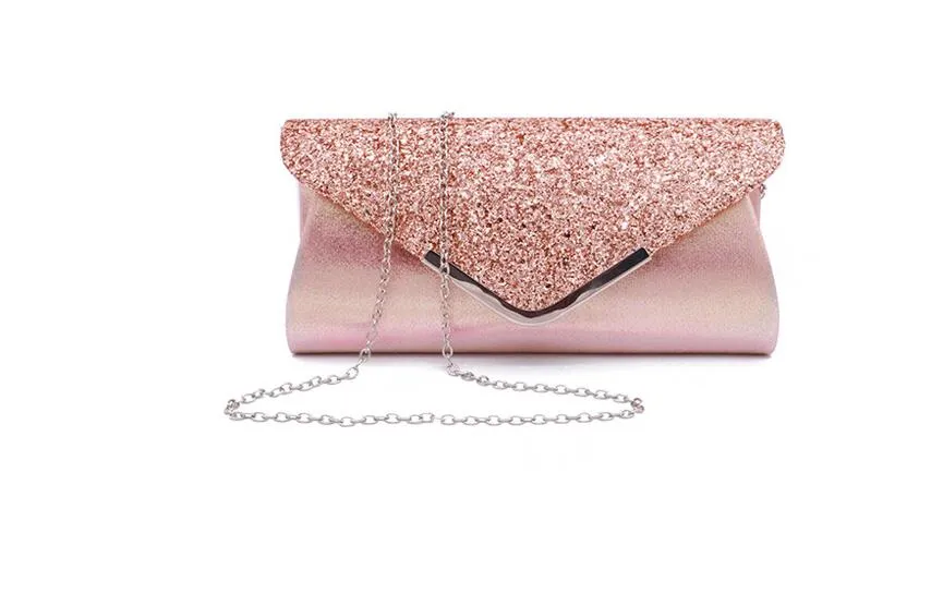 Вечерняя сумка женщин Pu Paillette Long Square Hasp Cosmetic Bag Mix