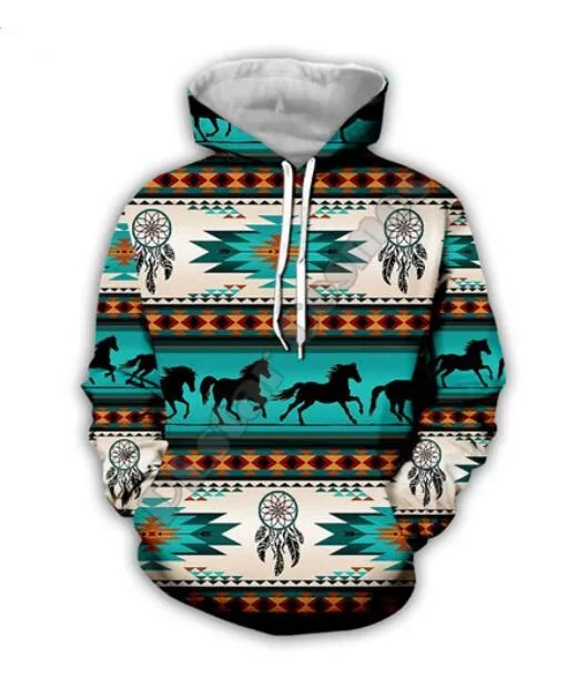 Mens Designer Hoodies for Women Men Couples Sweatshirt Lovers 3d Indian Native Hoodies Coats Hooded Pullovers Tees Clothing WP034