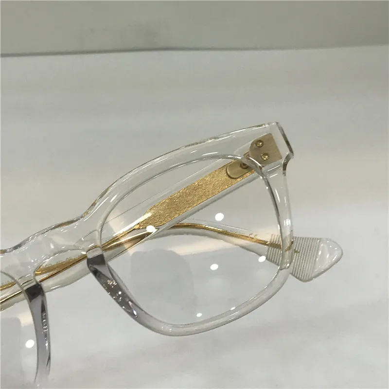 패션 디자이너 광학 안경 Mann Square 프레임 레트로 간단한 인기있는 스타일 투명 안경 최고 품질 클리어 렌즈와 CA223A