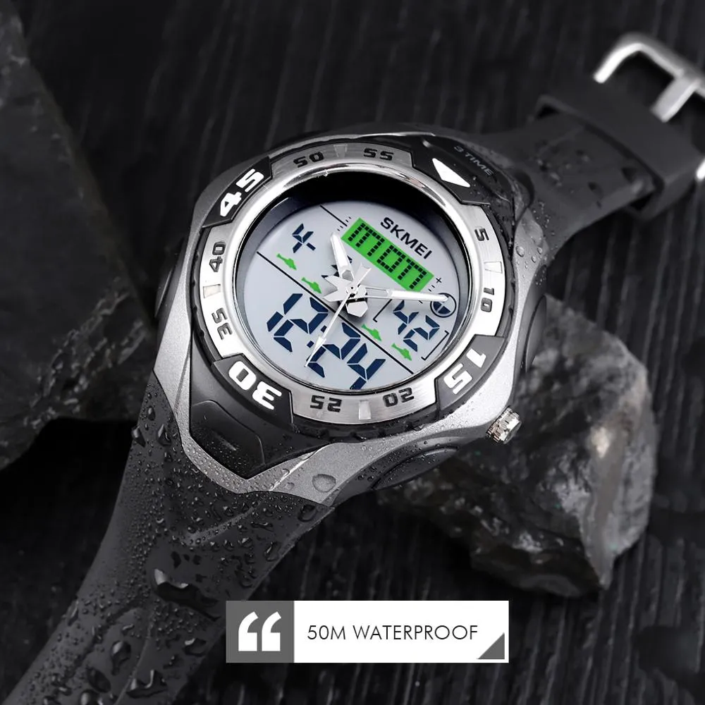 SKMEI Outdoor SportS Watch Men Digital Waterproof Watches Alarm Clock Luminous Dual Display Wristwatches relogio masculino 1539205r