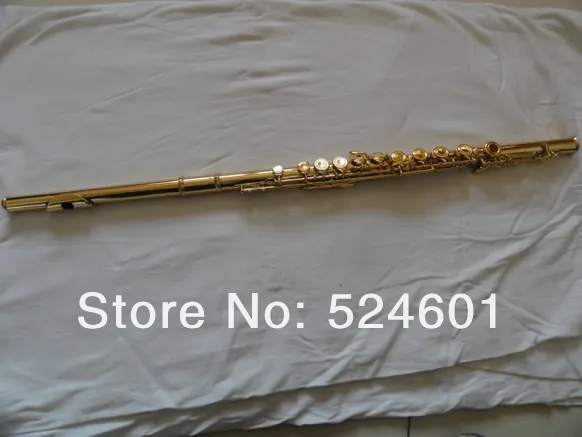 FL-271S Cupronickel Gold Lacquer 16 chaves Folhas Flua Alta Qualidade E Chave Flauta Novos Instrumentos Musicais Frete Grátis Com Caso