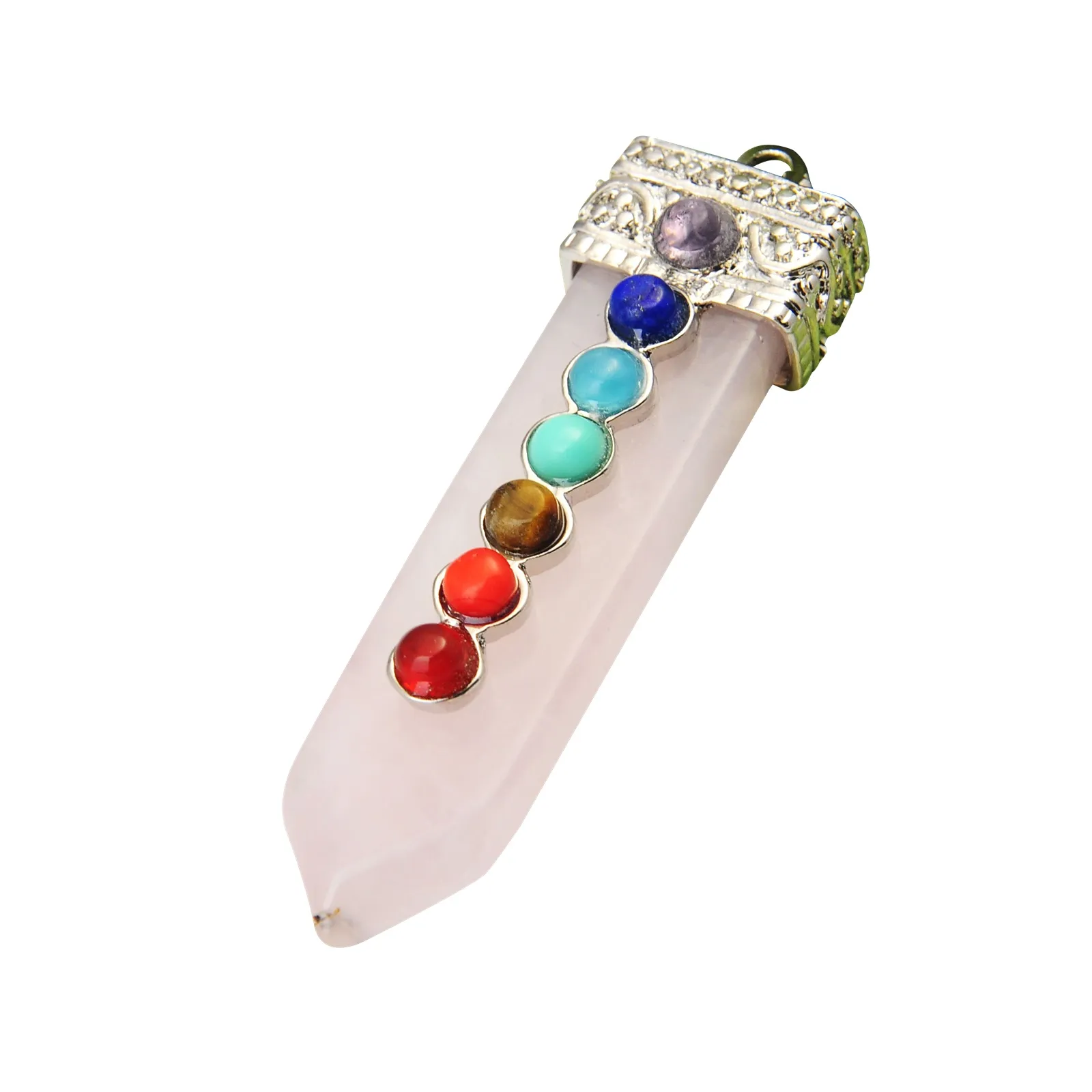 Seven chakras sword-shaped pendants for men and women meaning popular fashion 2019210a