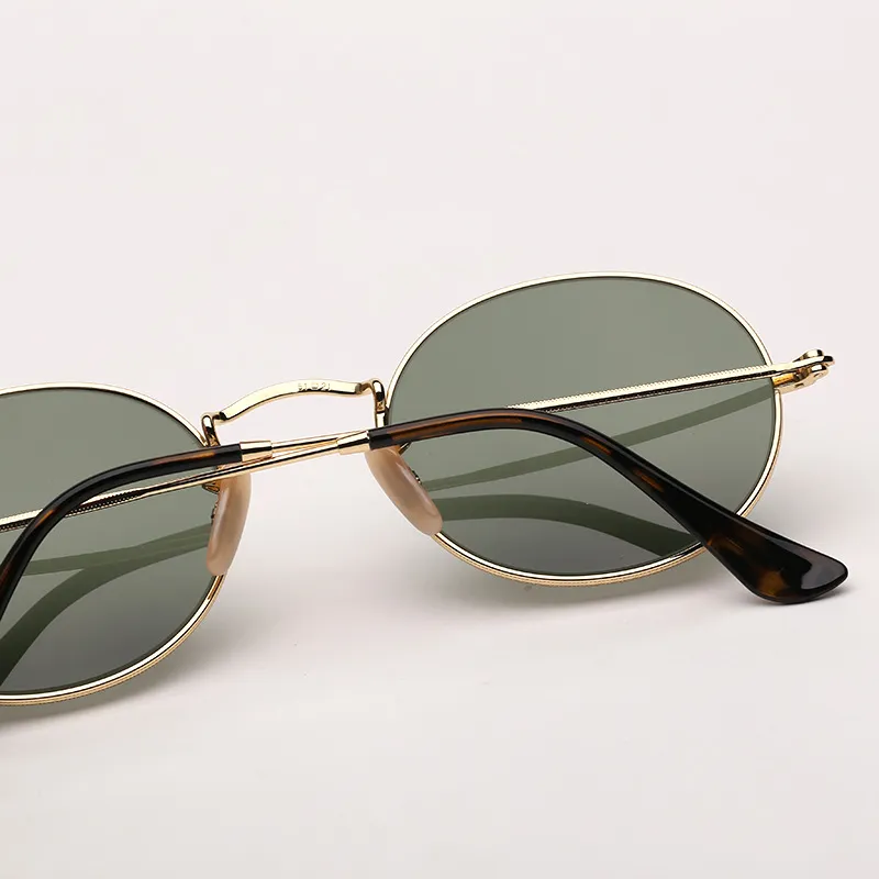 Stijl ovale zonnebrillen dames vintage retro ronde frame flash platte lens heren zonnebrillen vrouwelijke zwarte hiphop heldere bril UV400 GA276X