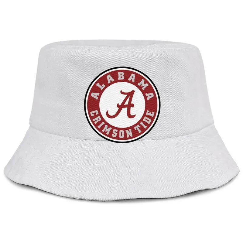 Alabama Crimson Tide for men and women buckethat styles plain bucket baseballcap football logo Coconut tree Core Smoke Mesh white 200z