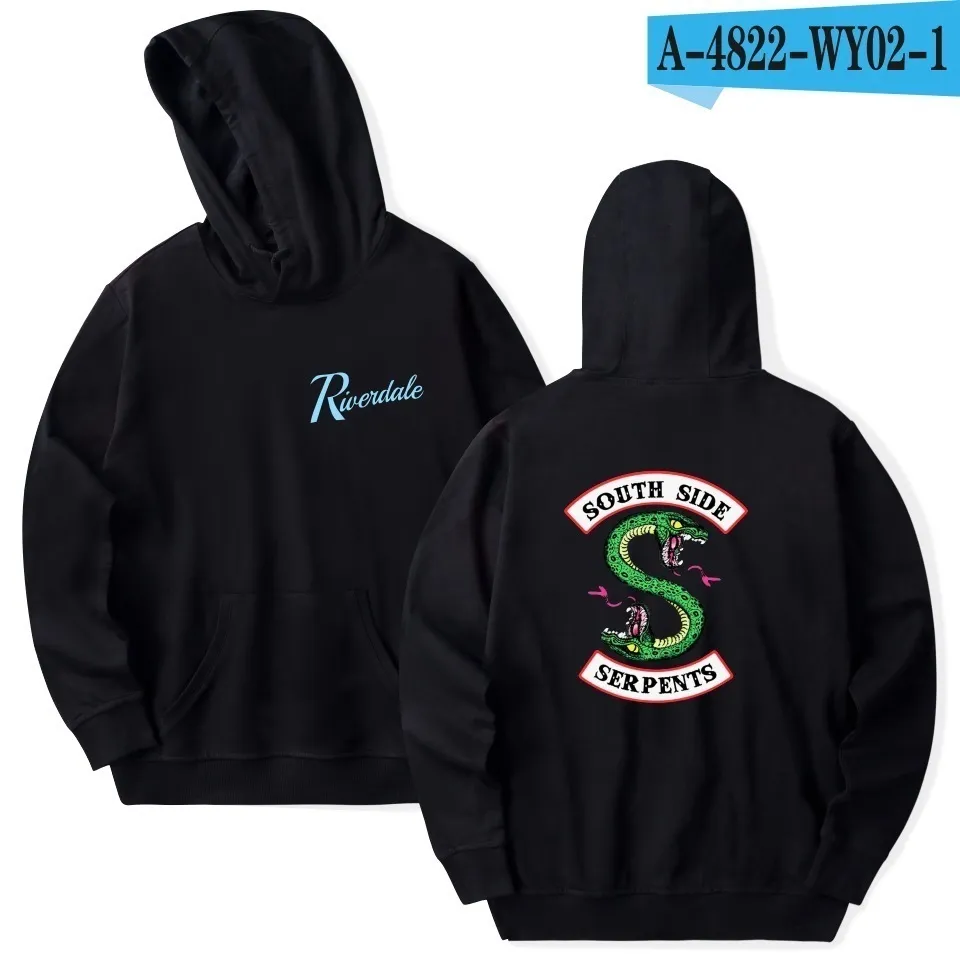 Толстовка для одежды Riverdale Hoodie рукава вентиляторы Southside Serepents капот большой размер женщина вскользь женский костюм ходди