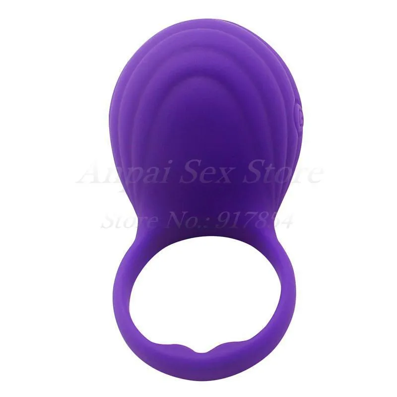 10 Vitesses Pénis Vibrateur Anneaux Usb Recharge Cockring Retarder L'éjaculation Pénis Vibrant Sex Toys Produit Pour Hommes Vibradores. Y19052703