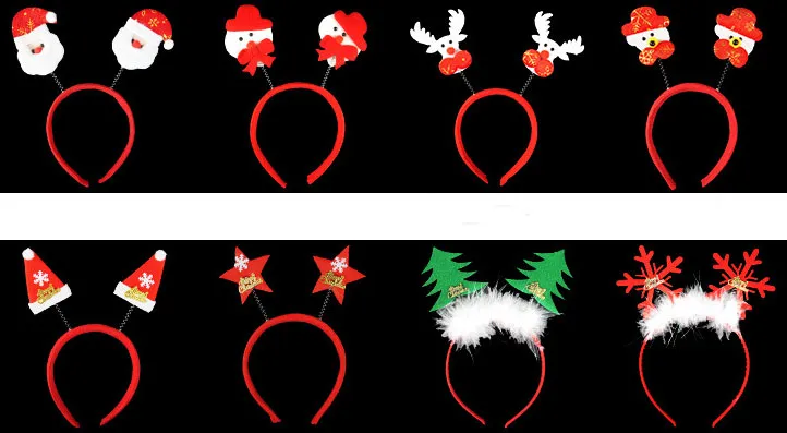 Decorações de natal headbands rena chifres hairband natal crianças bebê hairhoop festa decoração headwear acessórios para o cabelo presente navid221w