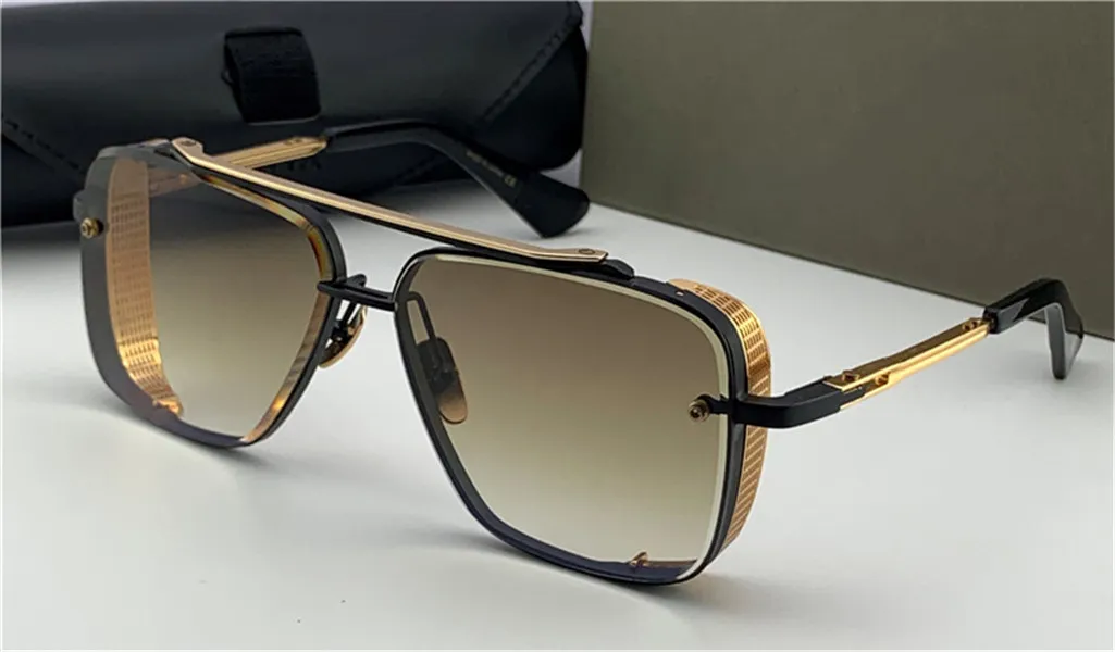Męskie okulary przeciwsłoneczne okulary przeciwsłoneczne okulary limitowane k złota popularna lustro soczewki złoty kolor unisex na zewnątrz 285x