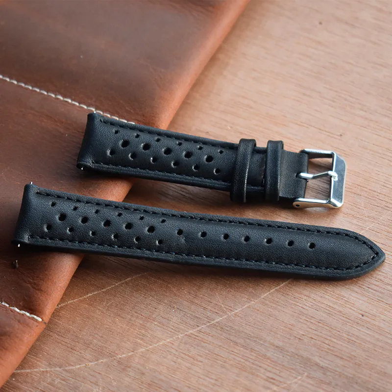 OnThelevel Leather Watch Strap 18mm 19mm 20mm 22mm Relógio Banda Banda Porosa Bandas de vigia banda de punho de pulso Y2009181979772