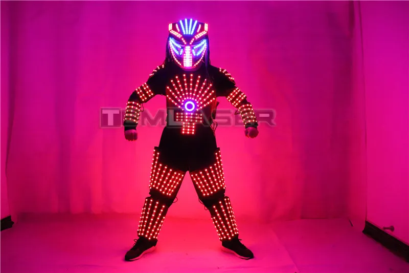 LED vêtements de scène costume lumineux LED robot costume LED vêtements costumes légers costume pour danse PERFORMANCE porter 237j