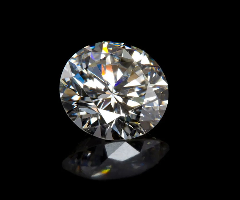 Rinyin Loose Gemstone 2 0CT Diamond White D Color VVS1 Utmärkt Cut 3EX Round Brilliant Moissanite med certifikat CJ191219306W