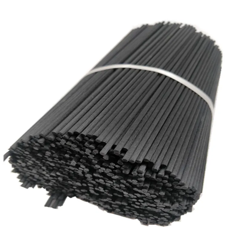 Good Factory 3MM 20CM Rattan Fragrance Incense Black Fiber Reed Diffuser Replacement Refill Sticks Aromatic Stick309B