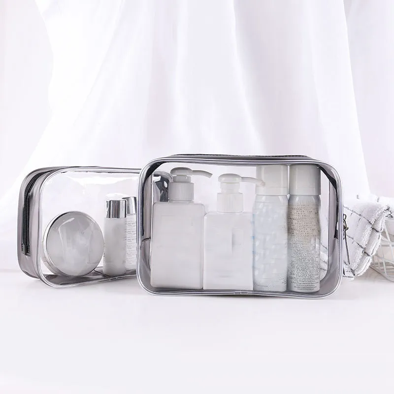 Etya sac cosmétique transparent transparent zipper voyage maquilleur Femme Femme Organisateur de beauté Traitry Wash Bath Stockage Pouch245Z