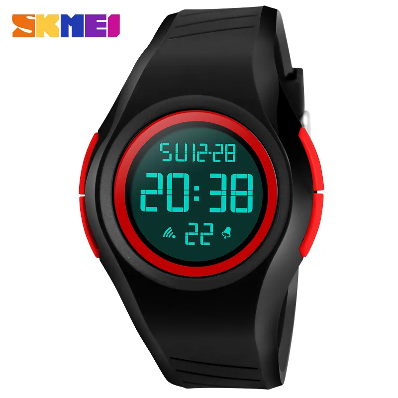 SKMEI Mode Einfache Sport Uhr Männer 5Bar Wasserdicht Männer Uhren Kalender Led-anzeige Digitale Uhr Relogio Masculino 1269243Y