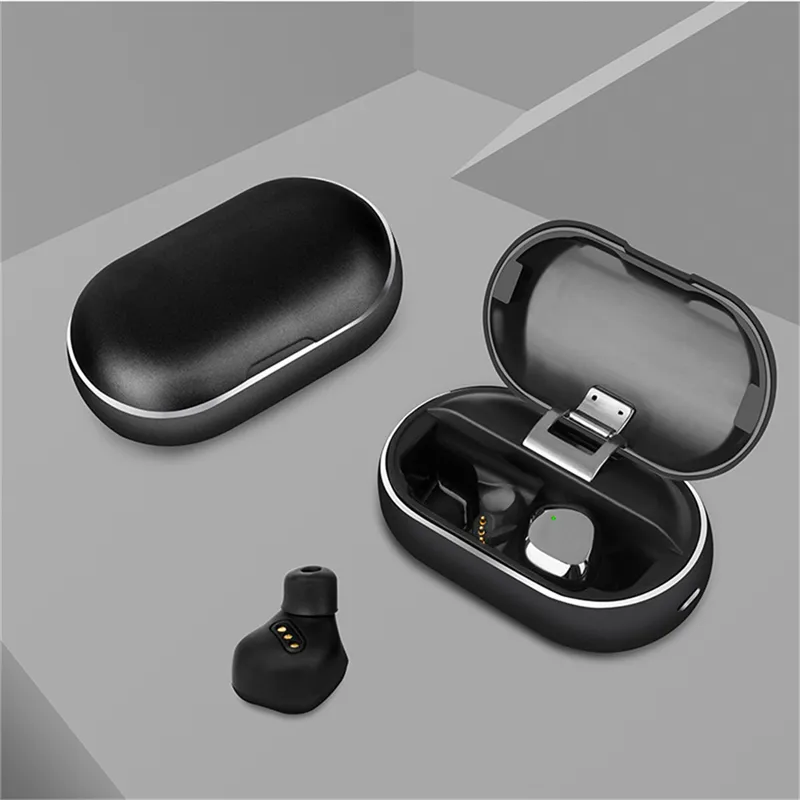 Metal Tws Bluetooth Earphone IPX7 Swimming Wireless Headset Sport سماعات أذن مقاومة للماء مع صندوق الشحن مع صندوق الشحن