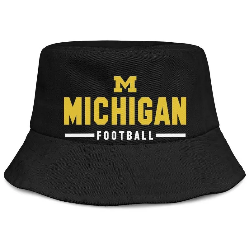 Michigan Wolverines Football Logo pour hommes et femmes Buckethat Custom Cute Bucket BaseballCap Mesh Logo8964966