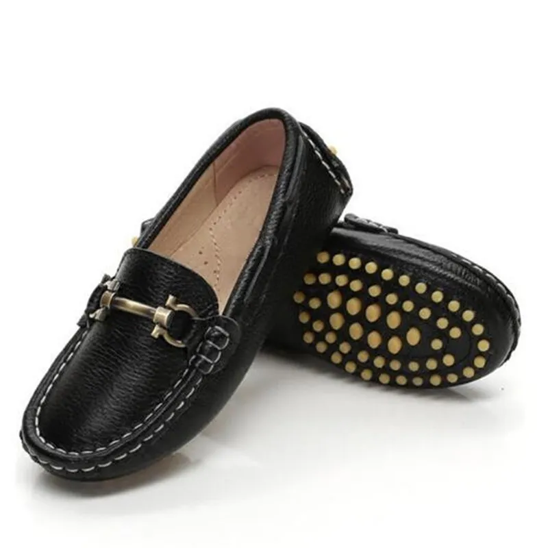 New Spring Dress Shoes Comfortable Baby Toddler Casual Loafers Slip-On Genuine Leather Boys Girls Kids Flat Shoes5392550