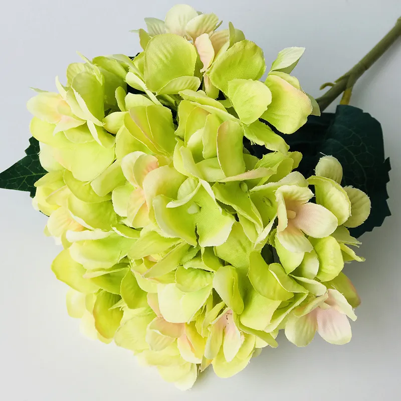 19 cm İki yapraklı Ortanca Yapay Çiçek Sahte Çiçek Ortanca İpek Çiçek Ev Düğün Fotoğrafçılığı Gelin Buket BH1800 CY Tutma