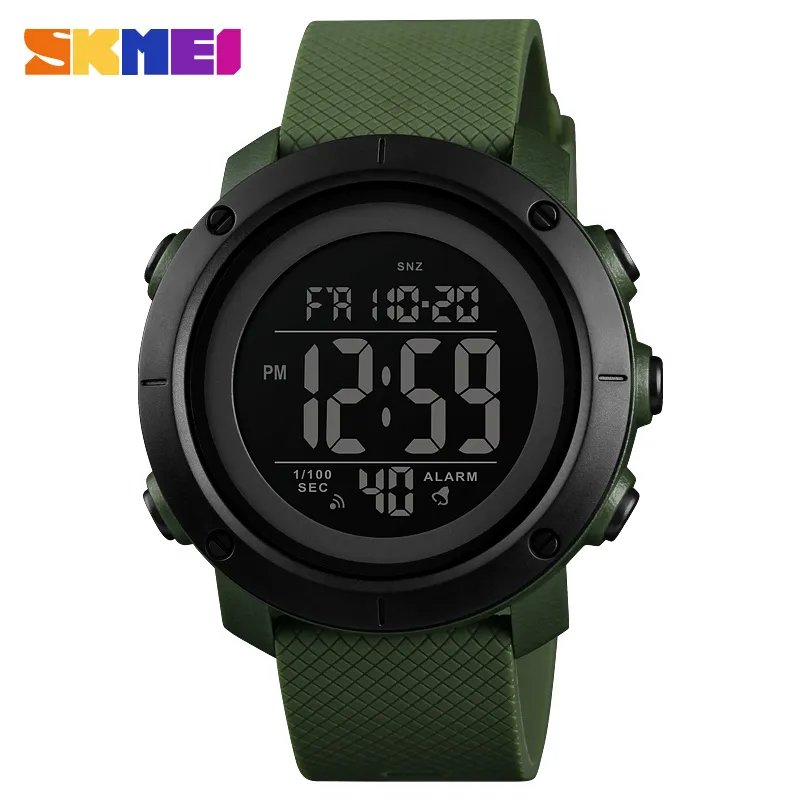 Skmei Sport Watch Men Luxury Brand 5bar vattentäta klockor Montre Men Alarm Clock Digital Watch Relogio Masculino 1426217B