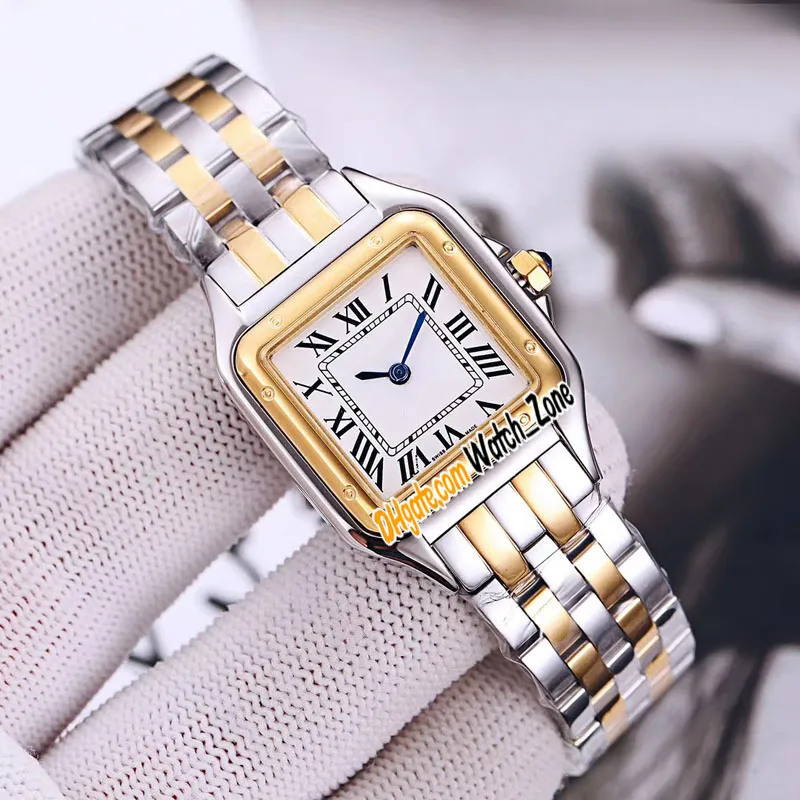 Novo pequeno pantera de suíço quartzo relógio feminino wspn0006 mostrador branco pulseira de aço inoxidável moda feminina relógios 22mm watchzone2595