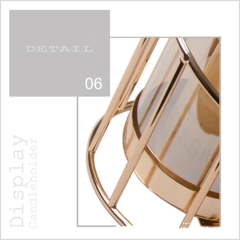 Bougeoir en fer doré chandelier géométrique européen romantique bougie en cristal tasse décoration de la maison décoration de table T200617