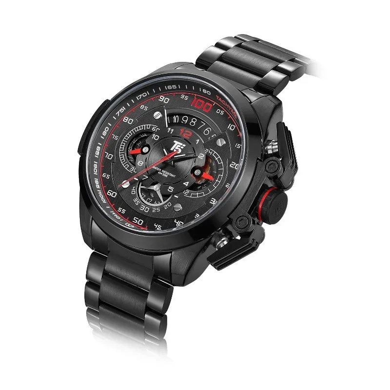 T5 Brand Luxury Black Gold Male Watch Military Quartz Sport Wrist Watch Men Chronograph Waterproof Mens Watches Sport Wristwatch T233i