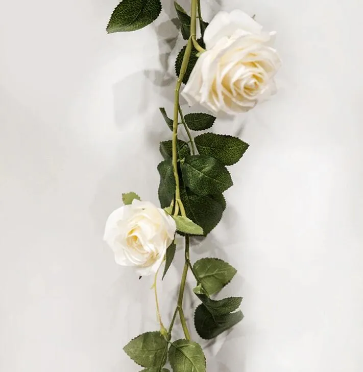 1 8 м искусственные цветы, австралийская лоза, шелковая роза, розовая, белая, красная, с цветочным принтом для свадебного украшения, виноградная лоза, подвесная гирлянда, домашний декор272n
