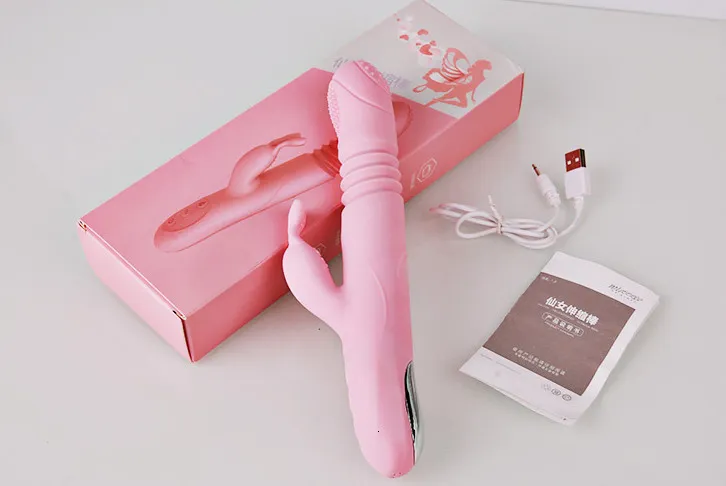 Chauffage Telesic Rabbit Vibrateur Rotatif 10 Mode Gode Vibrateur G Spot Clitoris Stimulateur Adulte Sex Toys Pour Femme J190626