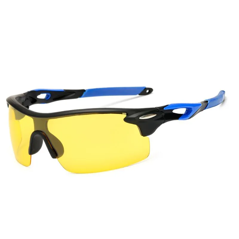 Nouvelle marque Vintage mode haut de gamme hommes lunettes de soleil polarisées Sport bleu miroir coupe-vent ski lunettes de soleil pour unisexe L1010KP2427