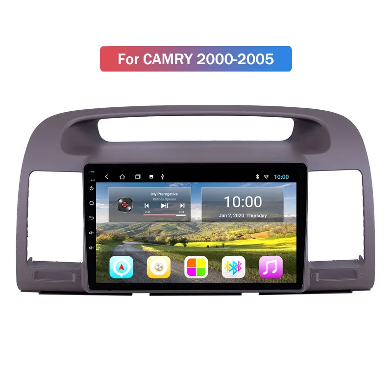 Lecteur vidéo multimédia de voiture Android 2G RAM 9 pouces navigation GPS pour toyota CAMRY 2000-2005