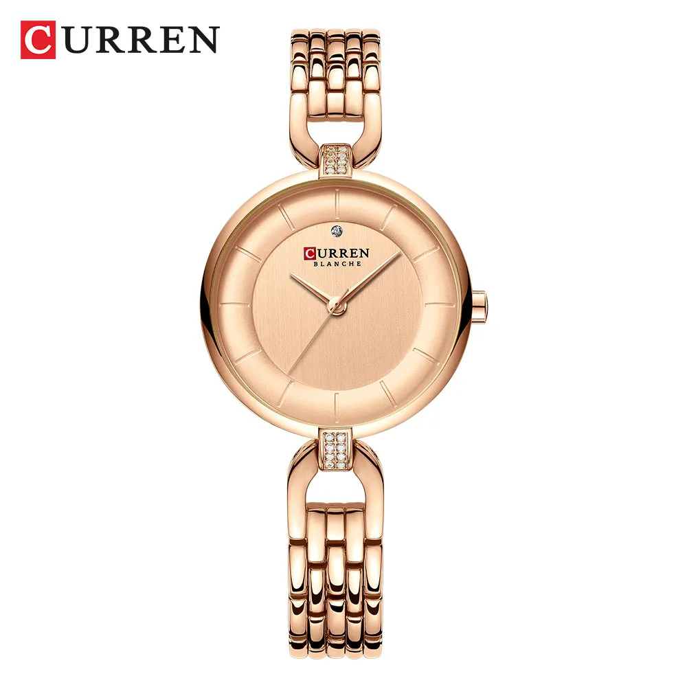 Curren Women's Watchs Quartz Montres en acier inoxydable Morloge de bracelet Top Brand Luxury Montres Women Relogios Feminin289y