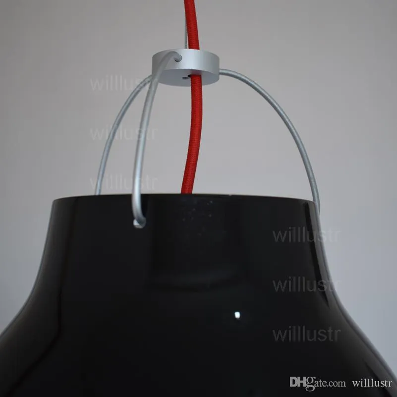Willlustrust Caravaggio Lampa nordyc Nordic Cecilie Manz zawieszenie światło wiszące oświetlenie błyszcząca Matta biały czarny kolor mały 293V