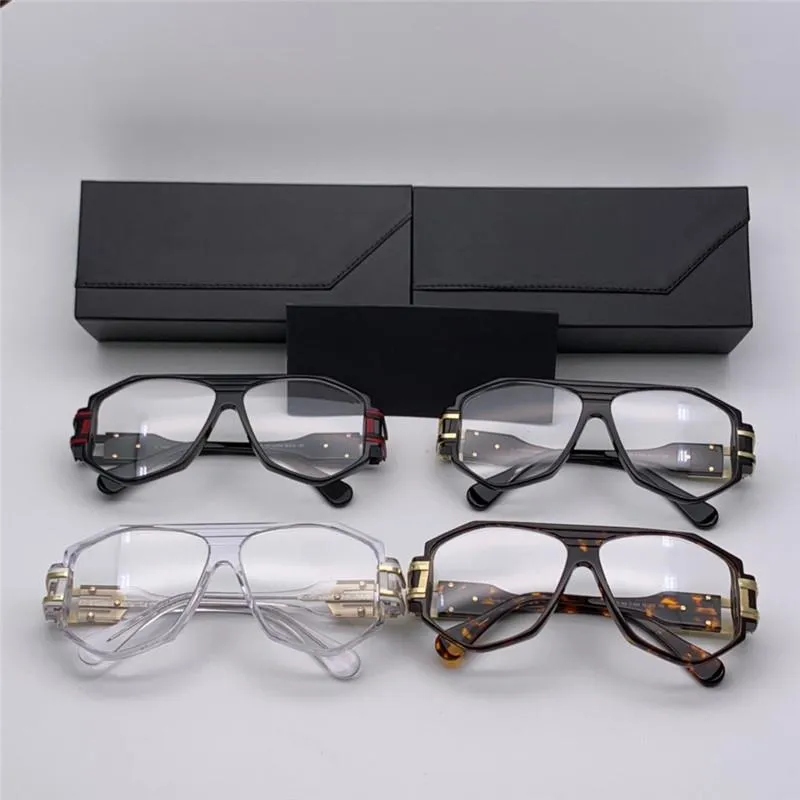 Neue beliebte Männer Pilot -Sonnenbrille 163 Rechteckiger Hohlrahmen Mode einfacher Designstil mit Originalbrillen Case2415