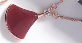 Collier pendentif en forme d'éventail en argent Sterling 925 massif, Agate noire, opale rose, colliers de clavicule pour femmes, bijoux 226a