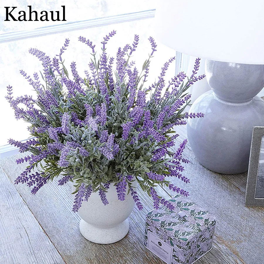 bouquet di fiori di lavanda in plastica artificiale decorazione provenza pianta finta fiore di seta centrotavola di nozze casa decor240W