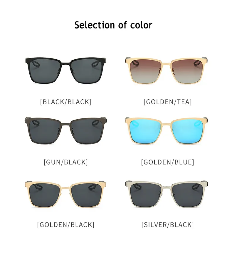 تصميم العلامة التجارية عالي الجودة نظارة شمسية مستقطبة للرجال نساء نظارات شمسية عالية الدقة في نظارات قيادة مضادة للأحراف مع الحالات 198W
