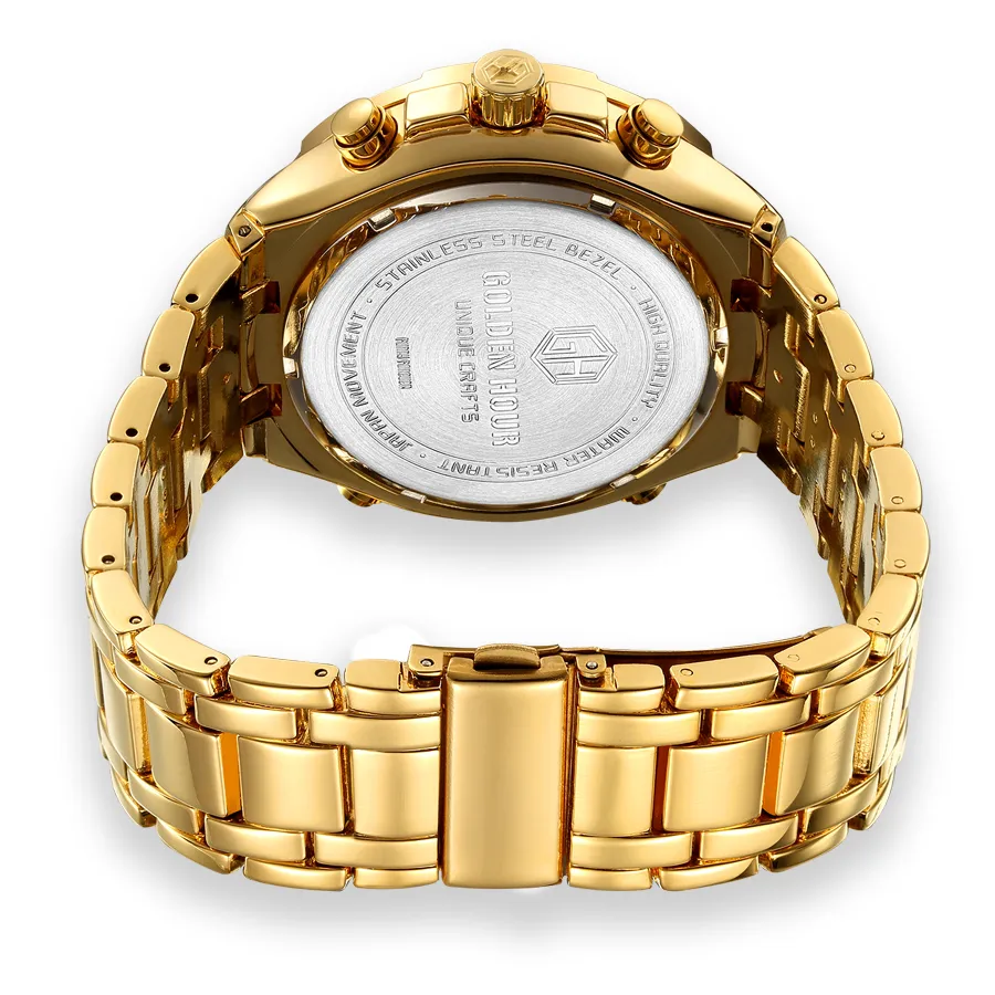 Reloj Hombre GOLDENHOUR Luxus Gold herren Uhr montre homme Automatische Uhr Sport Mann Armbanduhren Relogio Masculino338Y