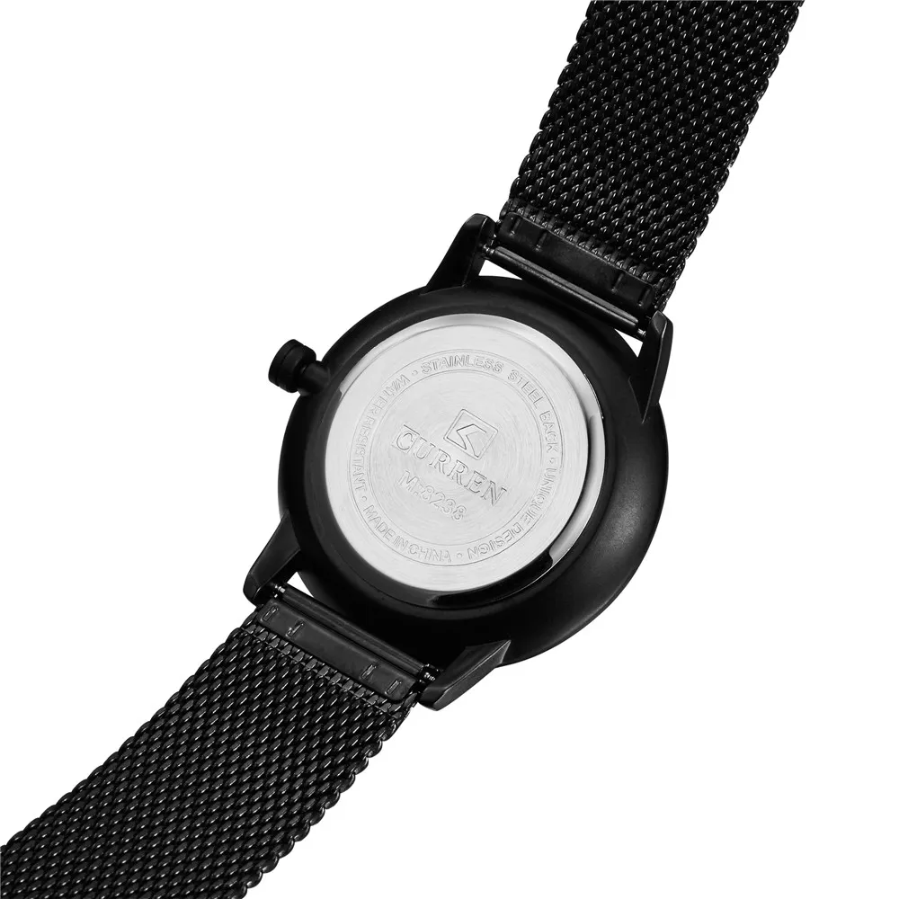 カレンシンプルビッグダイヤルウルトラシンファッションビジネスマンを見るフルスチールクォーツ男性クロックreloj hombre homme257dを見る