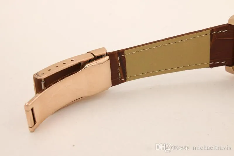 Luxury Mens Watch Rose Golden Unisex New Arrivel Automatisk mekanisk handledsklocka läderbälte 36mm263m