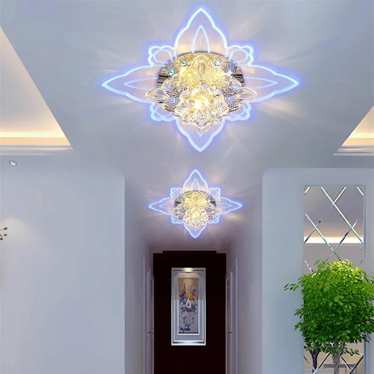 Modern LED Crystal Butterfly Ceiling Lights Living Room Spotlight Corridor Aisle Ceiling Lamp Creative Porch Entrance Lighting330k