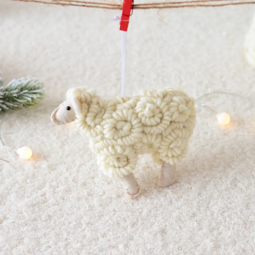 Рождественские украшения, подвеска в виде елки, подвесные украшения для дома, маленькие овечки, рождественские подвески, 1245V