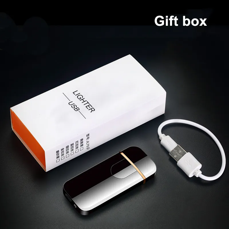 USB Lighter Fingerprint Touch Sensing Smart Lighters Electric Rechargeable Flameless Cigarette Igniter Mini Windproof1524149