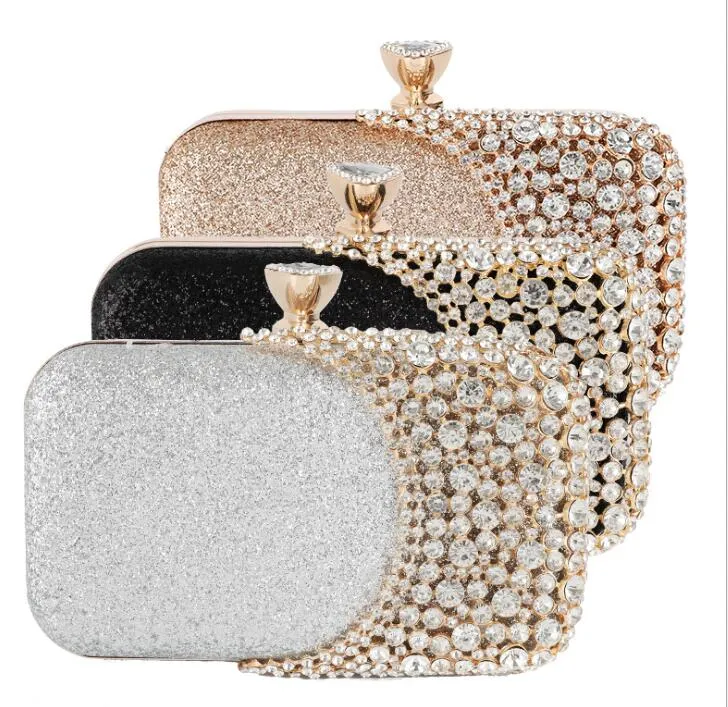 Kvinnor Evening Clutch Bag Gorgeous Pearl Crystal Beading Bridal Wedding Party Bags Crossbody Handbags243n