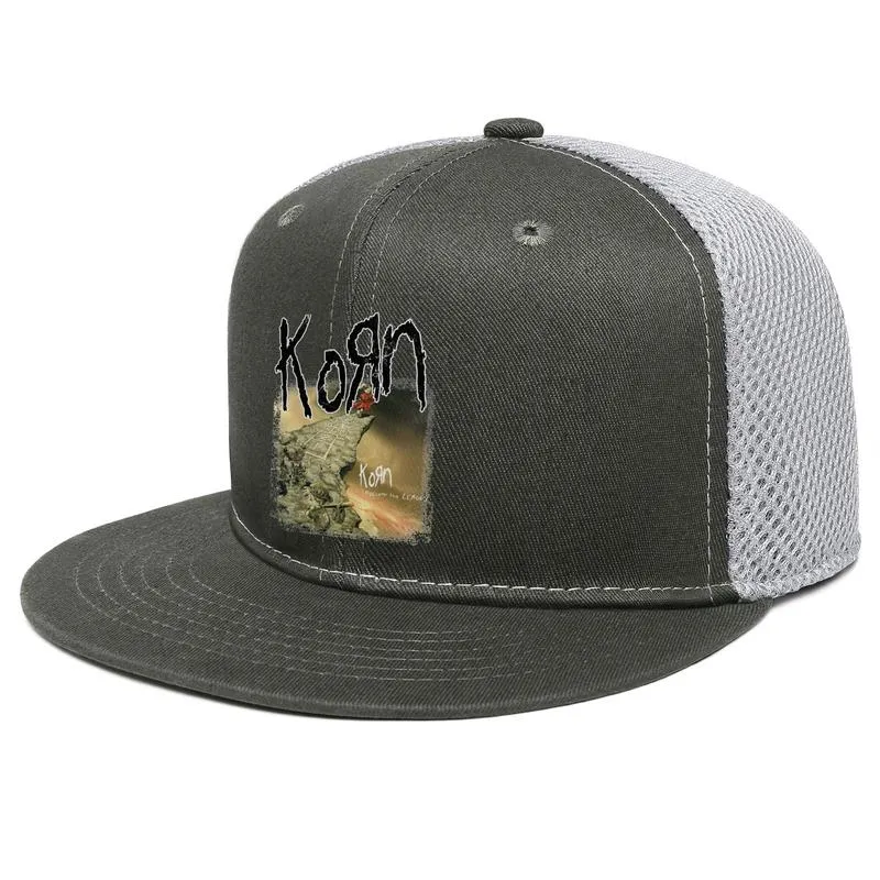 Korn Skull Splatter 이미지 이미지 Unisex Flat Brim Trucker Cap Sports Youth Baseball Hats Korn Denter Logo New Metal Rock Band Korn Ban6144936