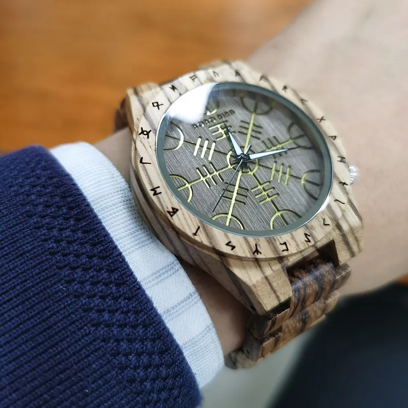 Zegarek Meski Bobobird męski zegarek drewno nowy unikalny projekt luksusowe drewniane zegarek relojes de hombre wsparcie upuść L-T16281R