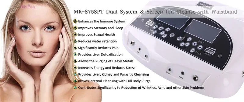 UE Tax High Tech Dual Electronic Lons Cleanse Detox Foot Spa High Cleaner Ionic Detox Health Care Machine SPA9404145