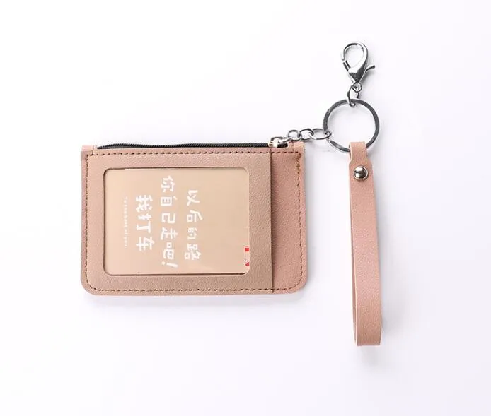 PU Zip Id Case z Lanyard ID Card Posolator Karta kredytowa Karta autobusowa Case